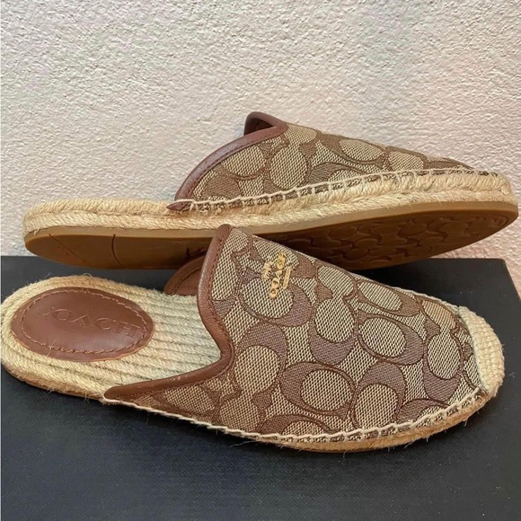 Coach Tan and Brown Espadrille Shoes - Picture 2 of 2